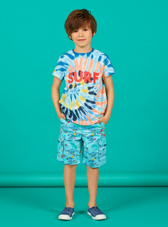 T-shirt maniche corte blu bambino LOBONTI1 / 21S902W2TMCC201
