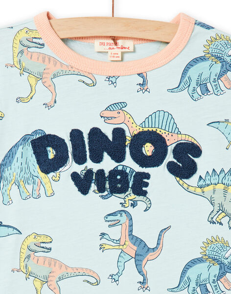 T-shirt verde pastello stampa dinosauri bambino NOMOTI1 / 22S902N1TMCG632