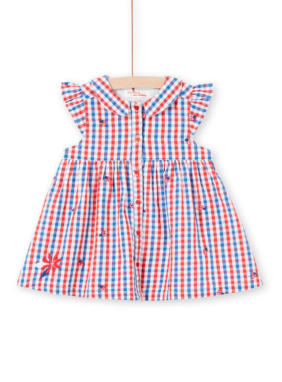 Abito a camicia a quadri neonata LICANROB3 / 21SG09M3ROB001