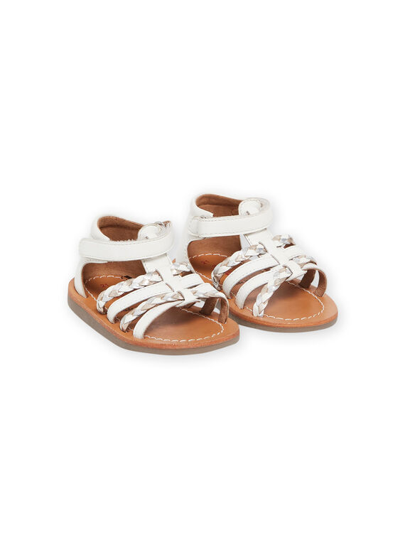 Sandali bianchi in pelle RISANDCEREM / 23KK3764D0E000