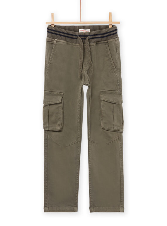 Pantaloni cargo kaki con elastico in vita POJOPAMAT2 / 22W902B2PAN609