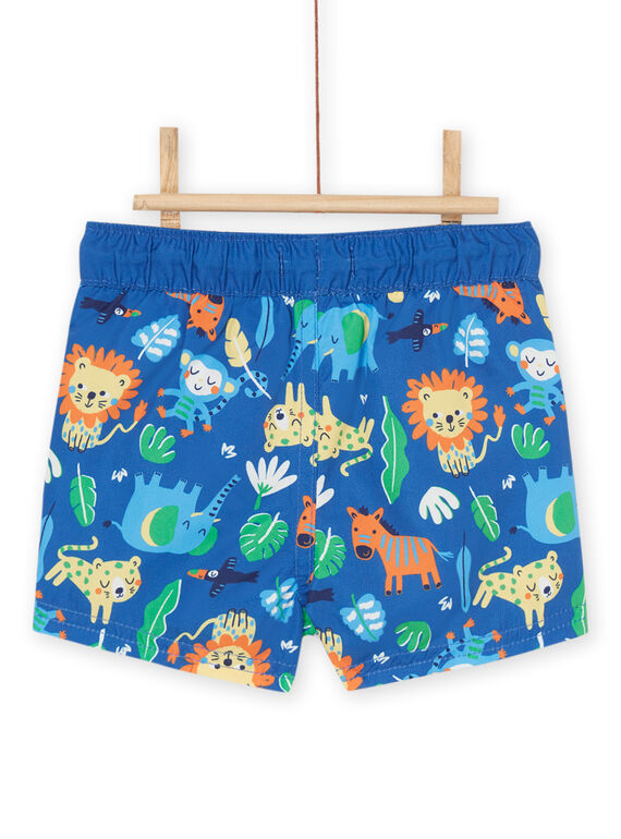 Costume shorts blu con stampa animalier RYUMER1 / 23SI10RDMAIA002