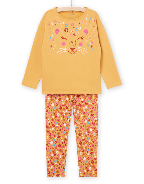 Set pigiama maglia e pantaloni con motivo leopardo PEFAPYJTON / 22WH1121PYJB107