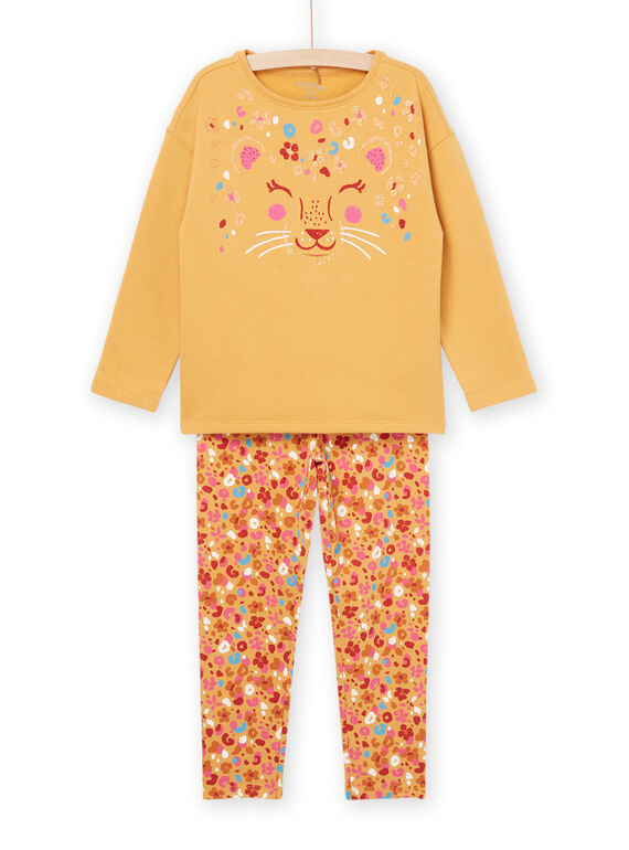 Set pigiama maglia e pantaloni con motivo leopardo PEFAPYJTON / 22WH1121PYJB107