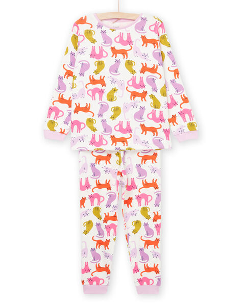 Set pigiama maglia e pantaloni con stampa gatti PEFAPYJCAT / 22WH1123PYJ001