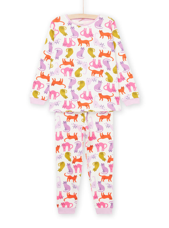 Set pigiama maglia e pantaloni con stampa gatti PEFAPYJCAT / 22WH1123PYJ001