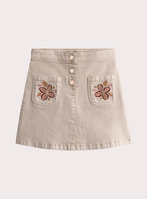 Gonna in tela beige  WALANJUP / 25S90141JUP007