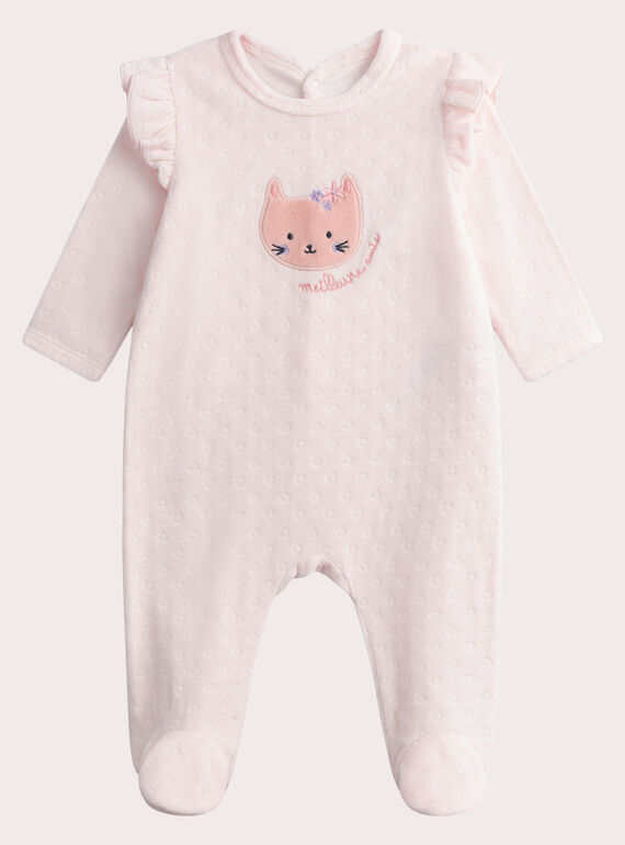 Tutina in ciniglia rosa per neonata WEFIGRECHA / 25SH1391GRE318