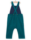 Salopette verde double face in velluto PUPRISAL1 / 22WG10P2SAL060