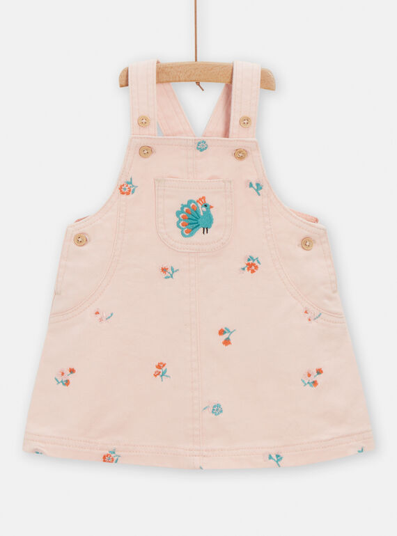 Abito in denim rosa neonata TICOROB3 / 24SG09N3ROBD329