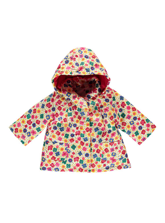 Impermeabile a fiori neonata FICOIMP / 19SG09X1IMP099
