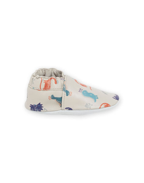 Babbucce in pelle morbida con stampa dinosauri PUCHOSDINO / 22XK3842D3SJ906