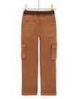 Pantaloni cargo cammello con elastico in vita POJOPAMAT4 / 22W902B1PAN812