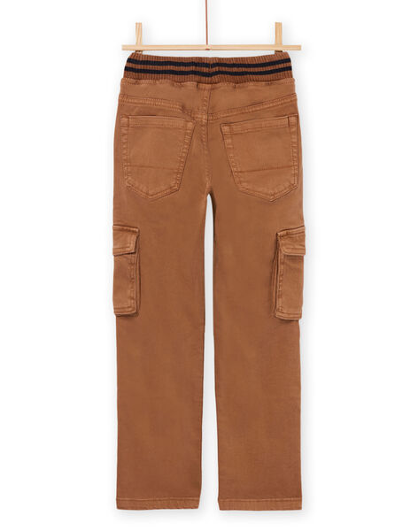 Pantaloni cargo cammello con elastico in vita POJOPAMAT4 / 22W902B1PAN812