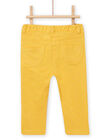 Pantaloni gialli a pois e tasche cuori neonata NIJOPAN1 / 22SG0961PANB105