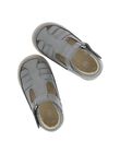 Baby boys' leather T-bar shoes CBGSALSAND / 18SK38W3D3H940