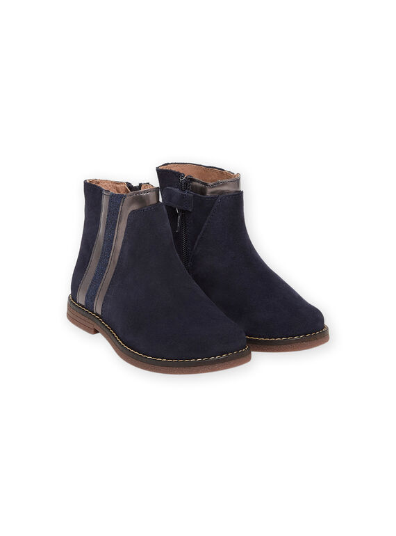 Stivaletti in crosta di pelle navy PABOOTMULTI2 / 22XK3574D0D070