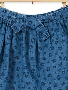 Gonna in jeans con stampa leopardo in cotone LABLEJUP2 / 21S901J2JUPP274