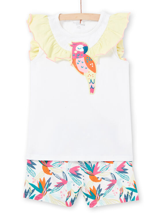 Pigiama bianco bambina LEFAPYJFLY / 21SH11C7PYJ000