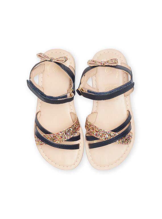 Sandali navy glitterati bambina NASANDMARINE / 22KK3544D0E070
