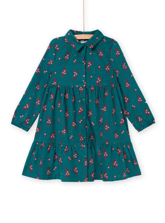 Abito a camicia con volant in velluto millerighe PAPRIROB3 / 22W901P2ROBC217