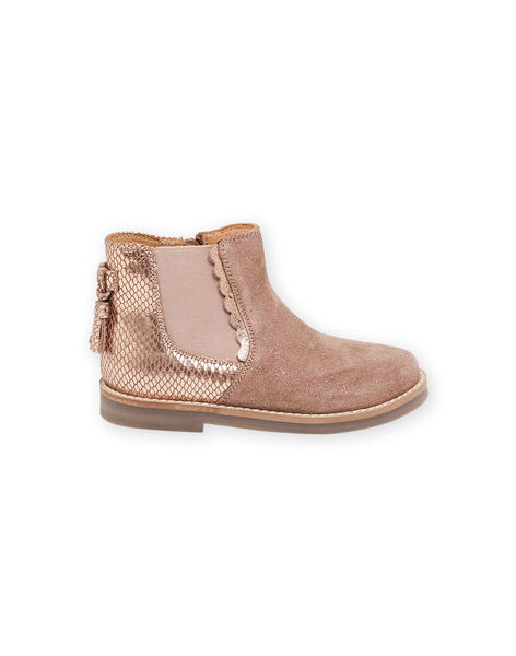 Stivaletti Beatles in pelle glitterata. PABOOTROSE / 22XK3572D0D030