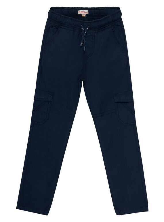 Pantaloni elasticizzati con elastico in vita e tasche sui lati navy JOJOPAMAT1 / 20S90254D2B705