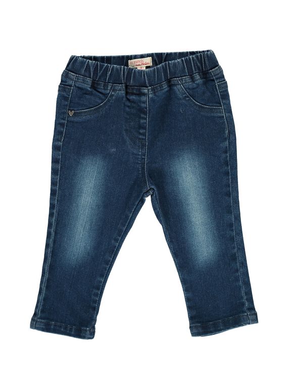 Baby girls' dark denim jeggings DIJOJEG1 / 18WG0931JEAK005