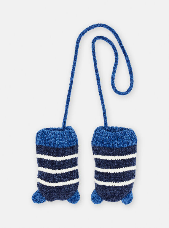 Muffole blu e bianche con stampa a righe SYUGROMOU / 23WI1091GAN622