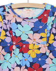 Blusa navy con stampa a fiori colorata bambina NALUTEE3 / 22S901P1TML070