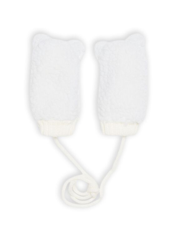 Muffole ecrù fantasia neonato MYUGROMOU / 21WI1061GAN001