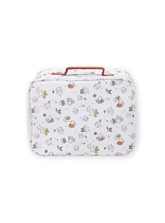 Valigia ecrù stampa fantasia nascita unisex MOU1VAL / 21WF4241VAL001