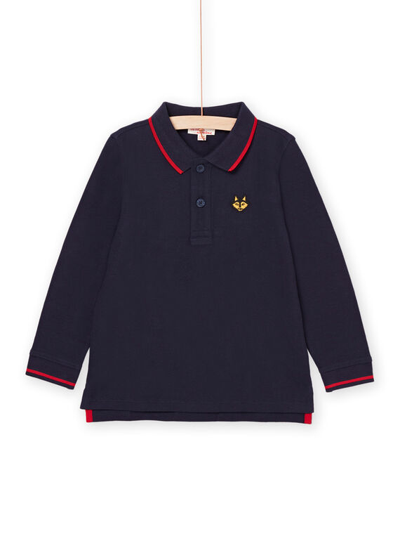 Polo navy con motivo testa di lupo ricamata POJOPOL1 / 22W902D4POL705