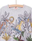T-shirt maniche lunghe con motivi giungla POMOTEE3 / 22W902N5TMLJ922