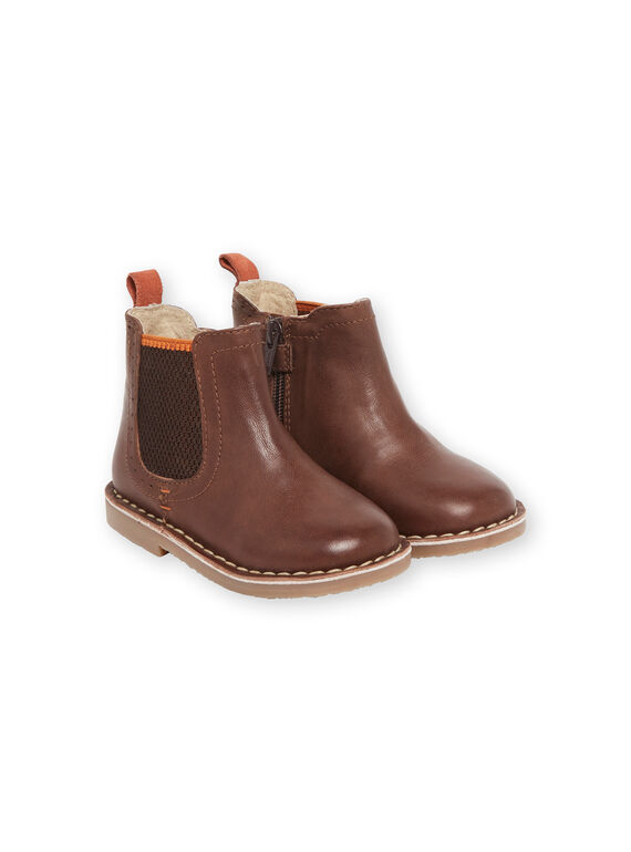 Stivaletti Beatles pelle marroni bambino GGBOOTCHEM / 19WK36X3D0D802