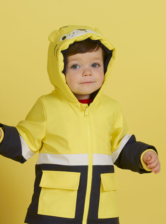 Impermeabile giallo con motivo tigre bambino MUGROIMP / 21WG1051IMP102