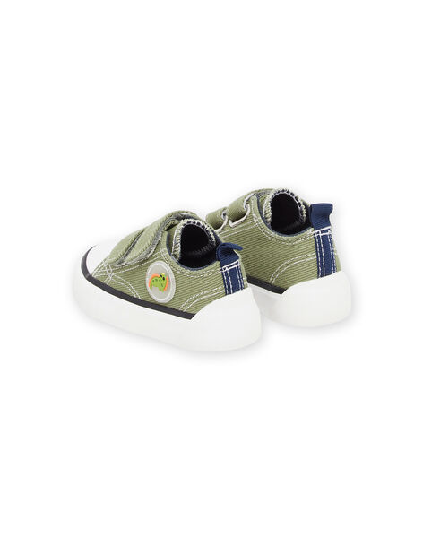 Sneakers in tela kaki con patch dinosauro RUTOILDINO / 23KK3872D16604