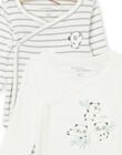 2 body con stampa a righe e motivi panda POU2BOD2 / 22WF0491BOD001