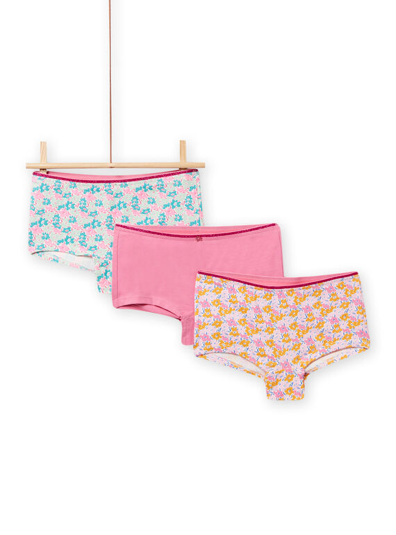 Set 3 culotte abbinate con motivi fiori bambina NEFAHOTFLE / 22SH11I6SHY001