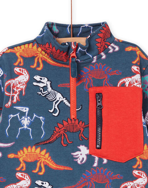 Felpa con stampa dinosauro multicolore POPRISWE / 22W902P1SWEC225