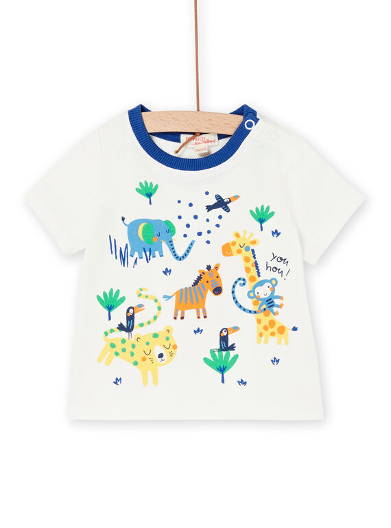 T-shirt multicolore con motivo animalier RUNAUTEE1 / 23SG10N1TMCA002