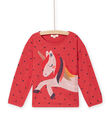 T-shirt a pois ricamo unicorno bambina NAVITEE2 / 22S901M2TML409