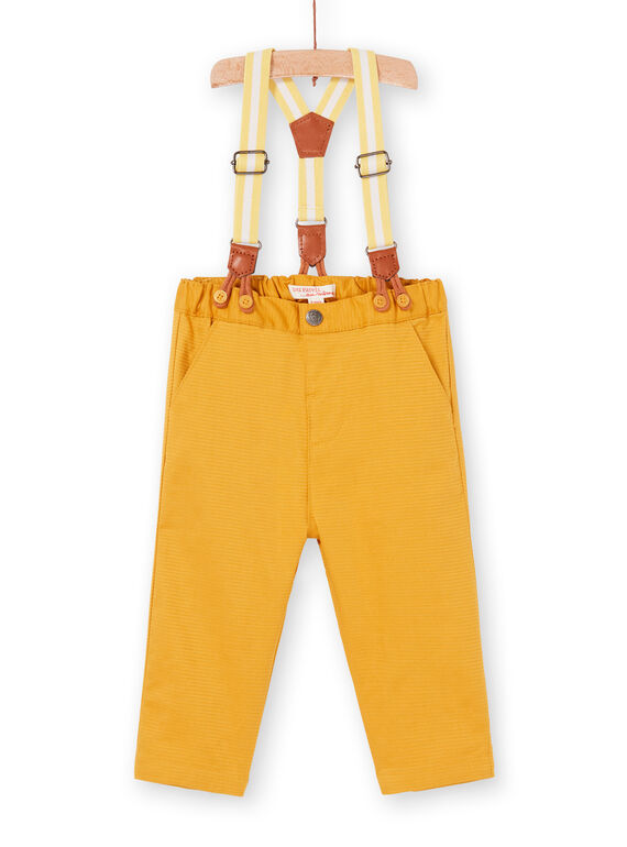 Pantaloni gialli e bretelle a righe neonato LUBALPAN / 21SG10O1PAN117