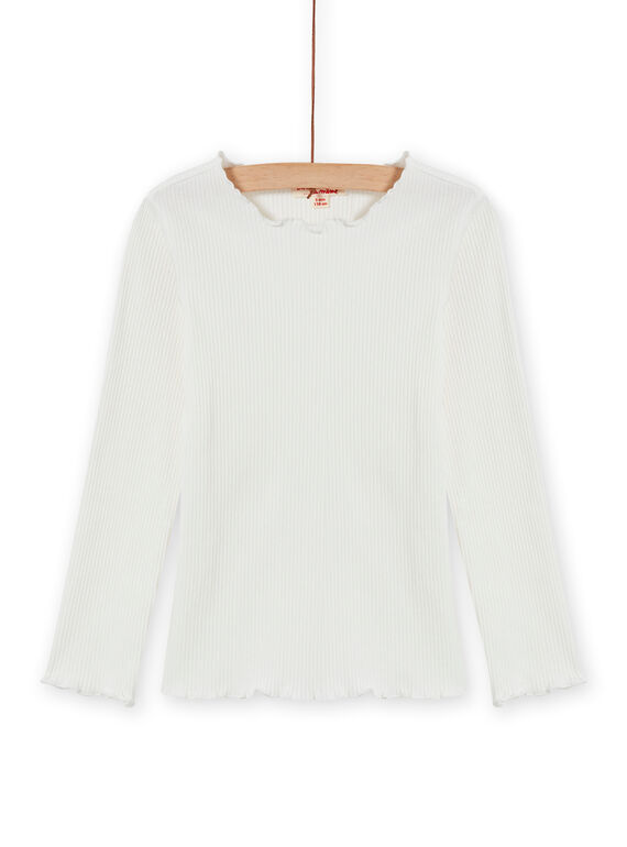 T-shirt ecrù a costine bambina MAJOUTEE1 / 21W90127TML001