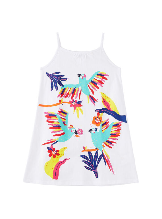 Camicia da notte con spalline bambina bianca JEFACHU1 / 20SH11U2CHN000