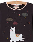 T-shirt grigia stampa lama fantasia bambina MAHITEE2 / 21W901U1TMLJ905