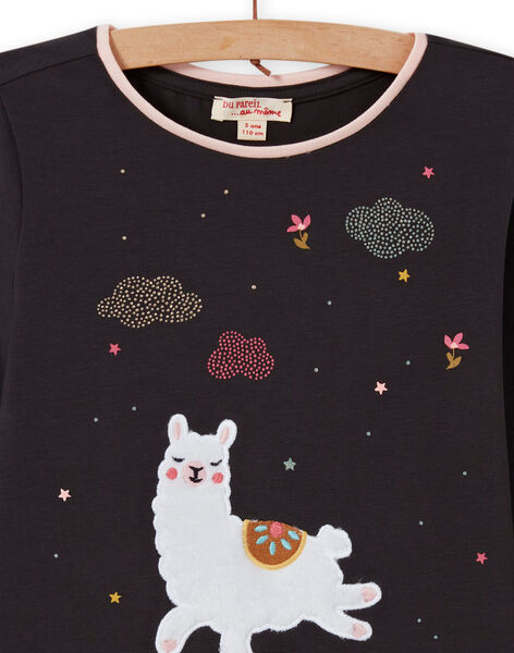 T-shirt grigia stampa lama fantasia bambina MAHITEE2 / 21W901U1TMLJ905