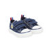 Sneakers in tela denim con patch tigre