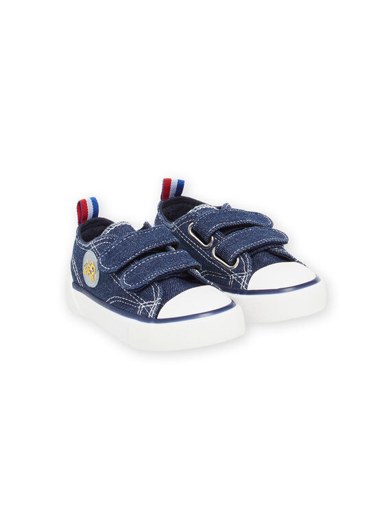 Sneakers in tela denim con patch tigre RUTOILTIGRE / 23KK3874D16P269