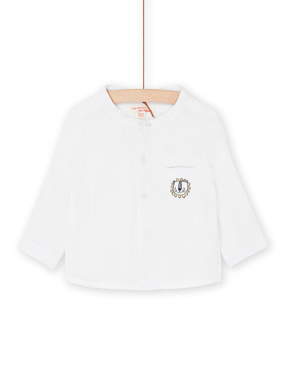 Camicia bianca con maniche rimboccabili RUNEOCHEM / 23SG10O1CHM000